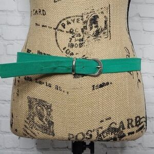 Vintage 80s 90s Bright Green Fabric Belt